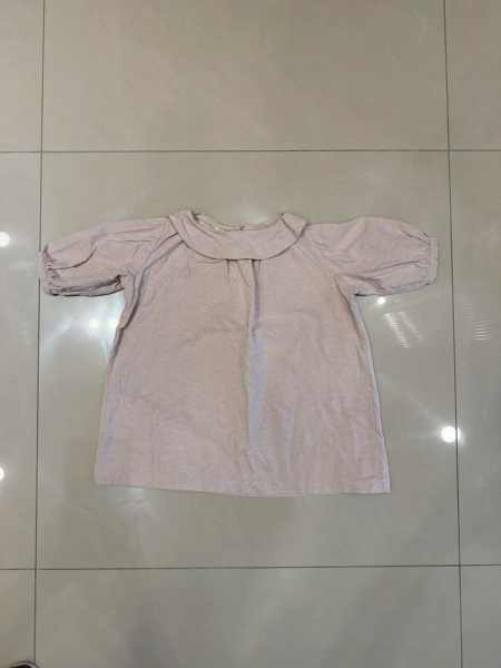 幼兒粉色長袖有機棉洋裝 image 1 of 0