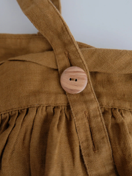 Enola Pinafore - Old Gold 吊帶洋裝 image 1 of 0