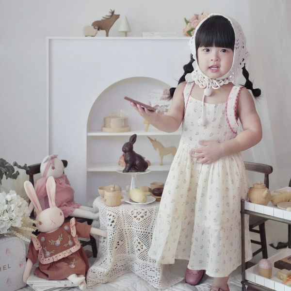 ECRU COTTON CREPE DRESS - CUEILLETTE image 1 of 0
