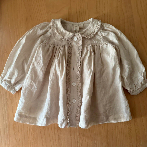 蕾絲棉麻上衣 image 1 of 0