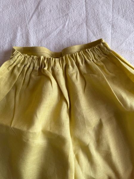 亮黃色麻質寬褲 image 1 of 0