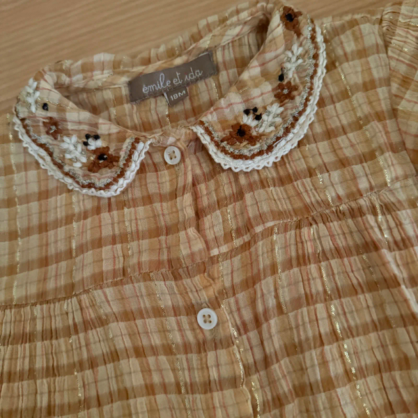 刺繡領格紋 image 1 of 0