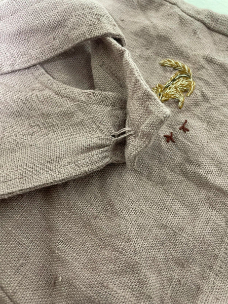 刺繡吊帶褲（紫） image 1 of 0