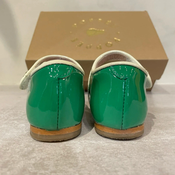 POPPEE 滾邊瑪莉珍鞋 BULLE - charol trebol 漆皮綠 EU24 image 1 of 0