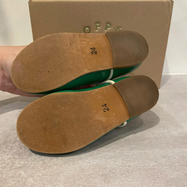 POPPEE 滾邊瑪莉珍鞋 BULLE - charol trebol 漆皮綠 EU24 image 1 of 0
