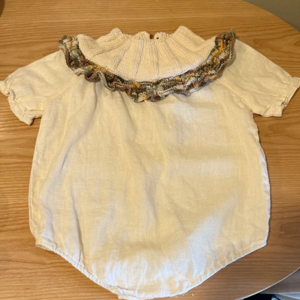 荷葉領針織包屁衣 image 1 of 0