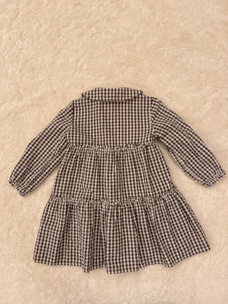 咖啡格紋洋裝 image 1 of 0