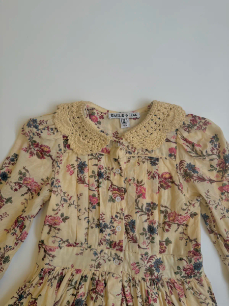 Ecru Orchid Crochet Collar Dress image 1 of 0