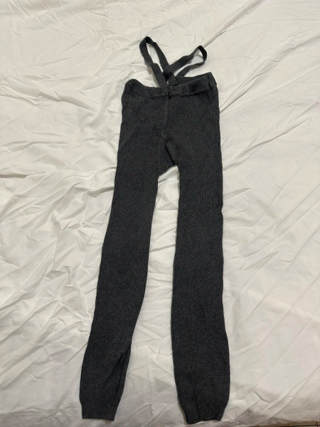 寬版吊帶褲 - Dark Grey Blend image 1 of 0