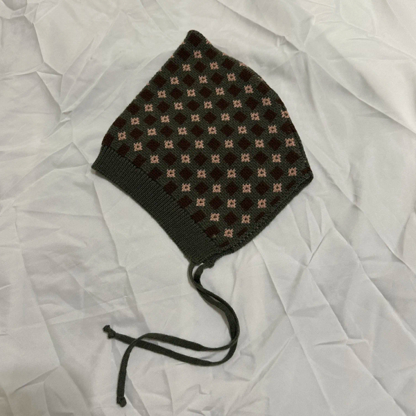 Castell Bonnet 圖騰針織綁帶帽 (鼠尾草綠) image 1 of 0