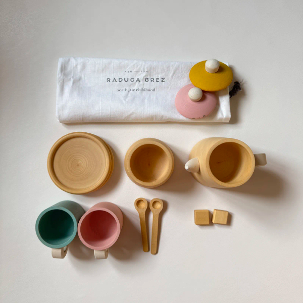TEA SET MUSTARD & PINK image 1 of 0