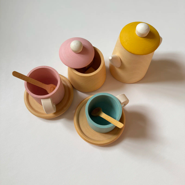 TEA SET MUSTARD & PINK image 1 of 0