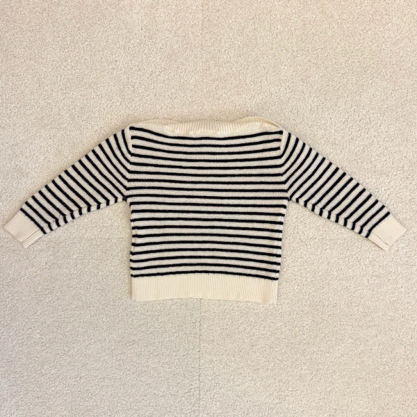 船型領條紋針織毛衣 image 1 of 0