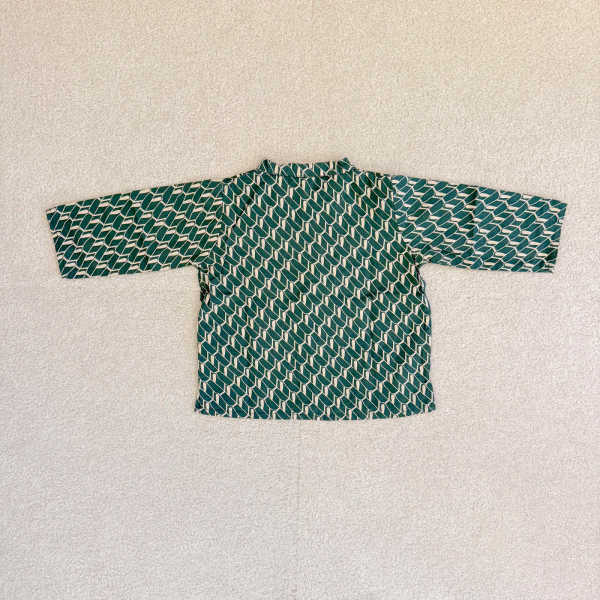 祖母綠幾何襯衫上衣 image 1 of 0