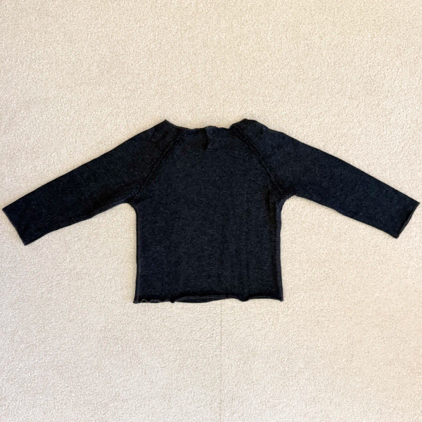 口袋針織炭灰色上衣 image 1 of 0