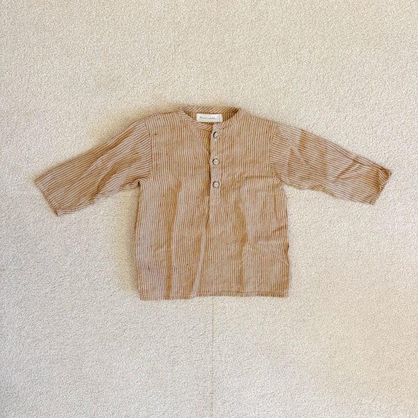 亨利領亞麻襯衫 image 1 of 0