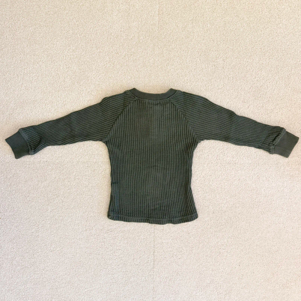 鬆餅格長袖上衣 image 1 of 0