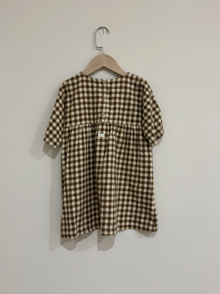 咖啡格紋洋裝 image 1 of 0