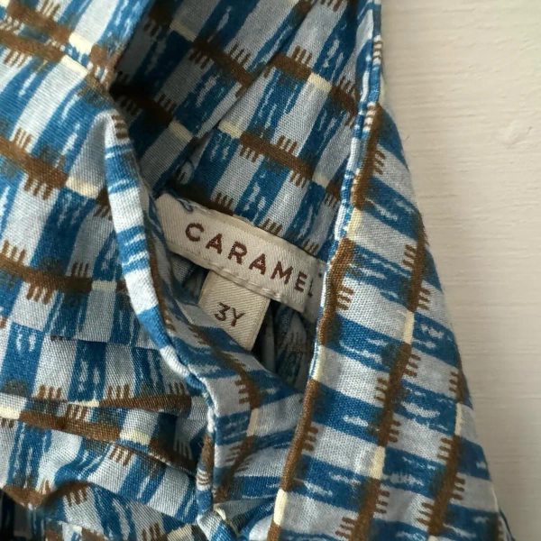 Caramel ABELIA DRESS藍幾何綁帶吊帶裙 image 1 of 0