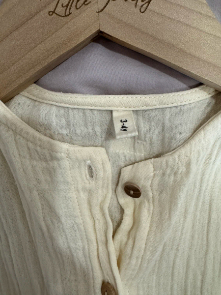 白色棉紗洋裝 image 1 of 0