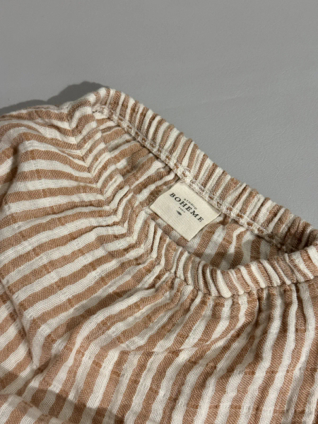 棉紗條紋短褲 image 1 of 0