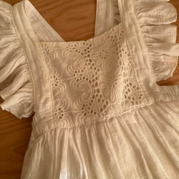 刺繡荷葉提花背心裙 image 1 of 0