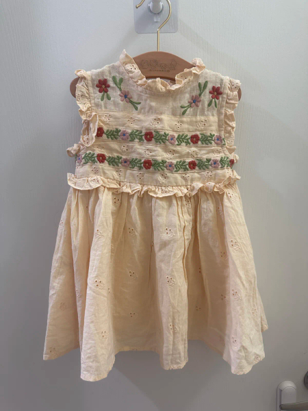 荷葉邊無袖刺繡洋裝 Irra dress - Milk broderie image 1 of 0