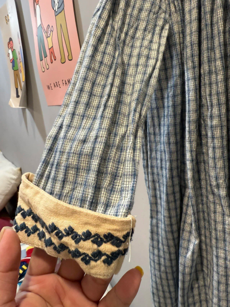 藍色刺繡洋裝 image 1 of 0