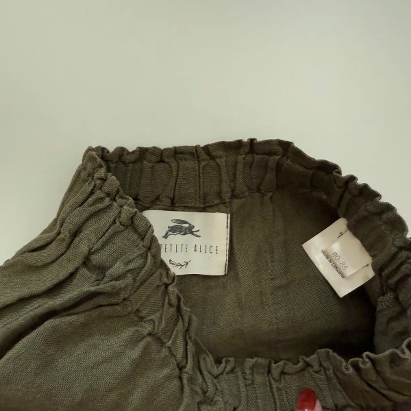 Linen Ruffled Shorts Ivy image 1 of 0