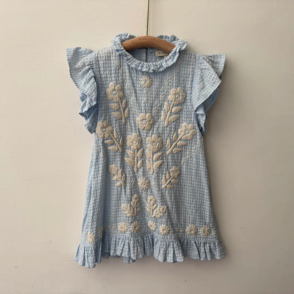 Bonjour Diary荷葉邊刺繡上衣洋 image 1 of 0