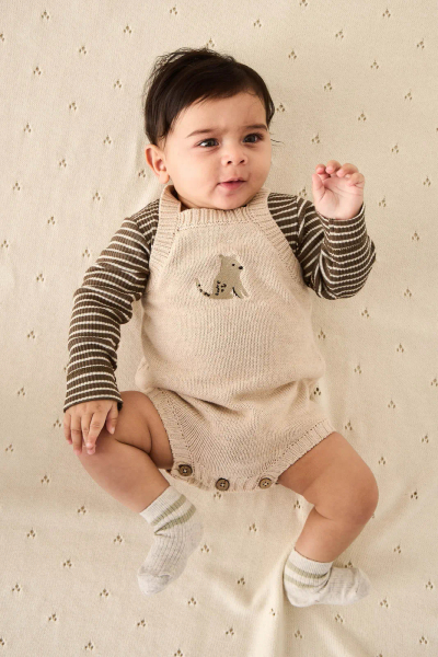 Jamie Kay Ethan Playsuit - Oatmeal Marle Leopard image 1 of 0