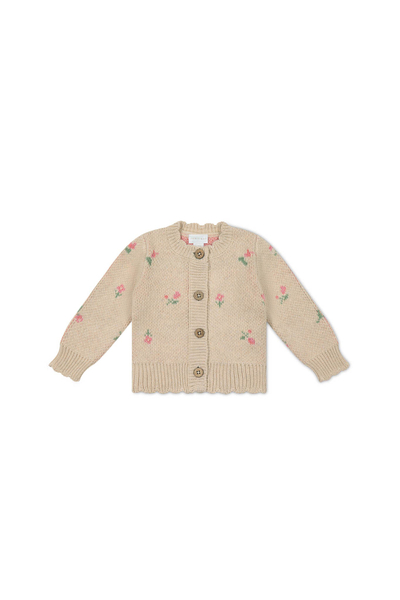 Jamie Kay Delilah Cardigan - Delilah Jacquard Oatmeal Marle image 1 of 0