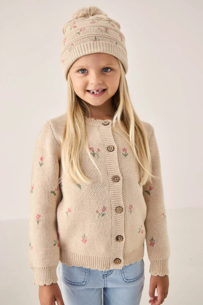 Jamie Kay Delilah Cardigan - Delilah Jacquard Oatmeal Marle image 1 of 0