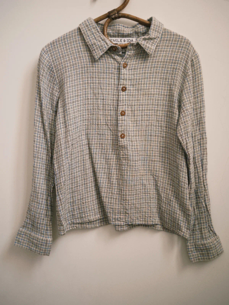 CAROLINE CHECKERED COTTON KURTA image 1 of 0