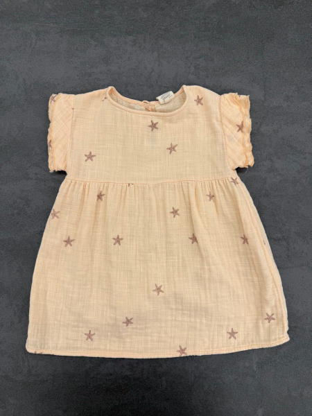 粉橘星星棉紗連身裙 image 1 of 0