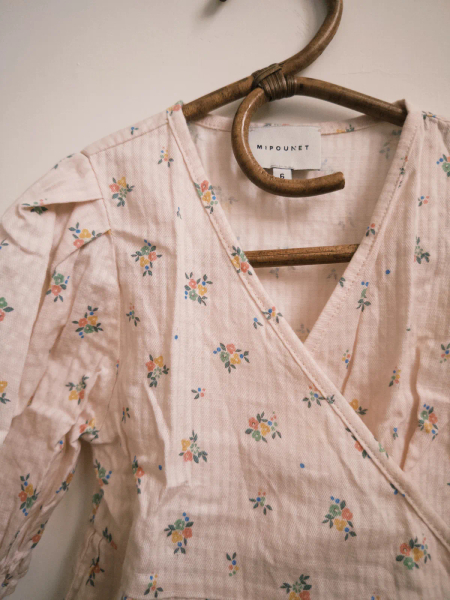 小碎花澎袖綁帶和服上衣 image 1 of 0