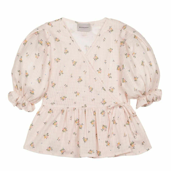 小碎花澎袖綁帶和服上衣 image 1 of 0