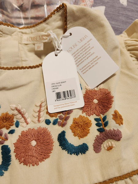 刺繡絨布洋裝 image 1 of 0