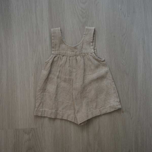手工棉麻刺繡吊帶寬短褲 Pippa  image 1 of 0