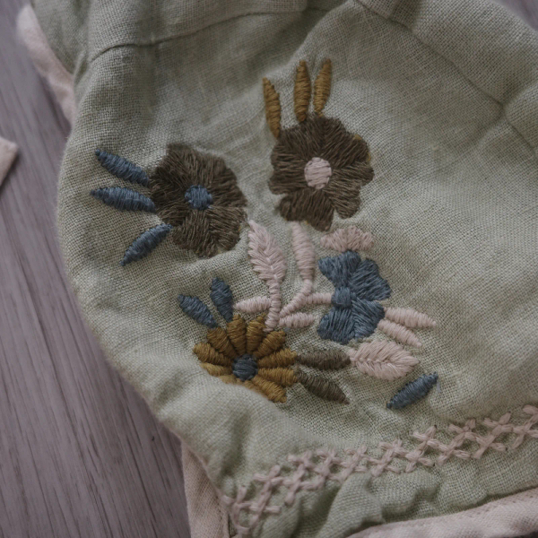 SS23 刺繡薄荷綠綁帶帽 image 1 of 0
