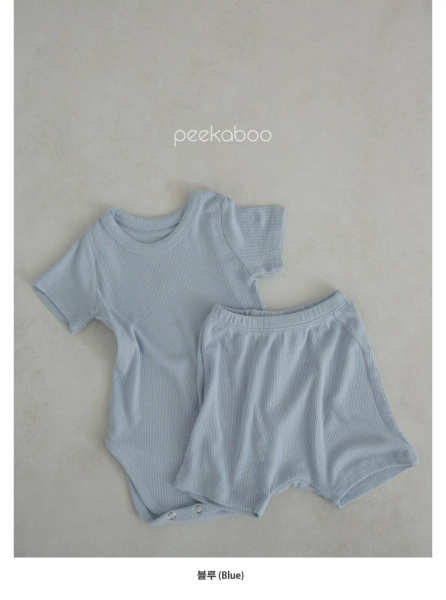 Peekaboo 螺紋短袖套裝 6m image 1 of 0