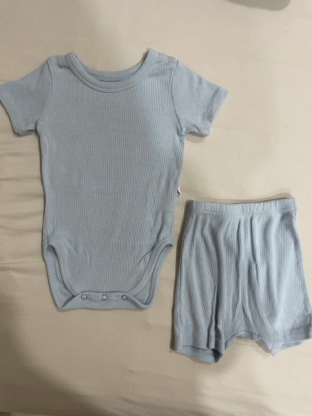Peekaboo 螺紋短袖套裝 6m image 1 of 0