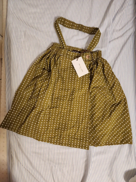 草綠款點點吊帶裙 image 1 of 0