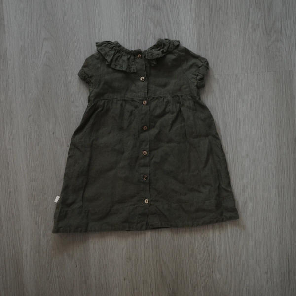 棉麻短袖刺繡洋裝 image 1 of 0