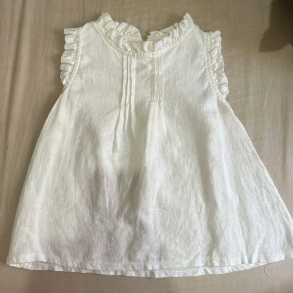 白色立領洋裝上衣 image 1 of 0
