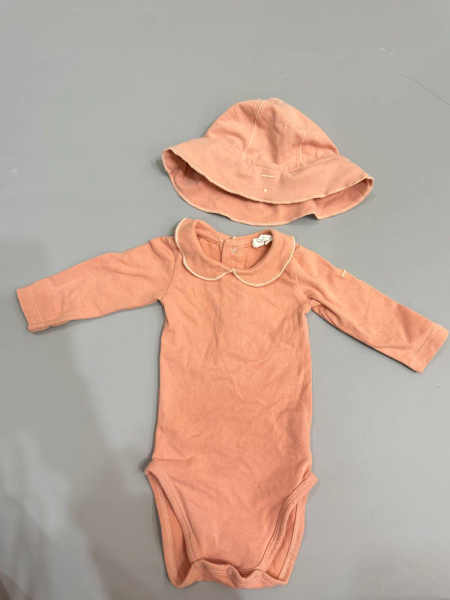 Gray label baby pink包屁連帽子 image 1 of 0