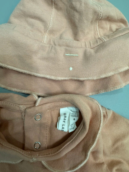 Gray label baby pink包屁連帽子 image 1 of 0