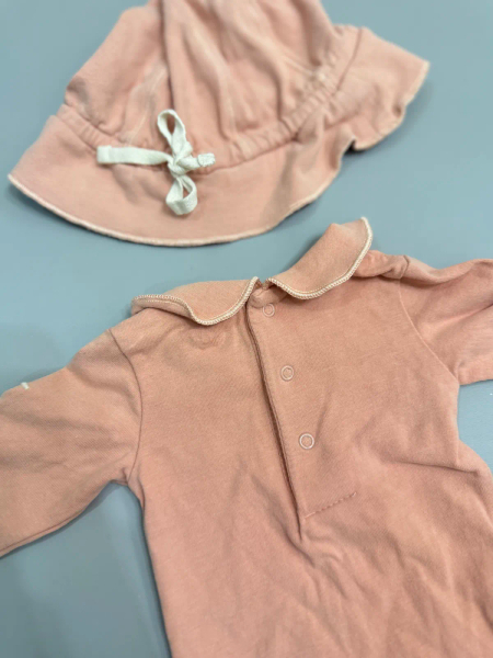 Gray label baby pink包屁連帽子 image 1 of 0