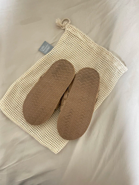 真皮懶人編織涼鞋（奶茶） image 1 of 0