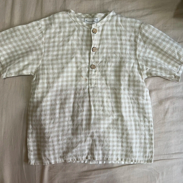 卡其格紋襯衫 image 1 of 0